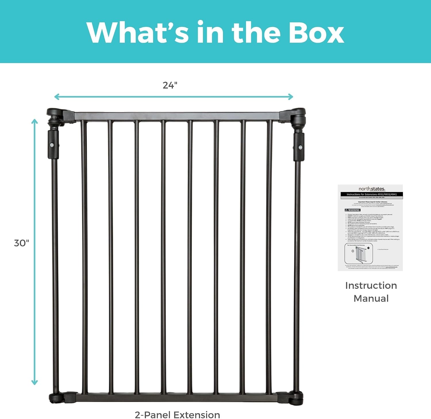 Toddleroo by North States - 3 In 1 Arched Décor Metal Superyard Baby Play Yard: 6 Panel Playpen, Baby Gate, or Extra Wide Baby Fence - Encloses Up to 10 Square Feet - 30 Inches Tall - Matte Bronze