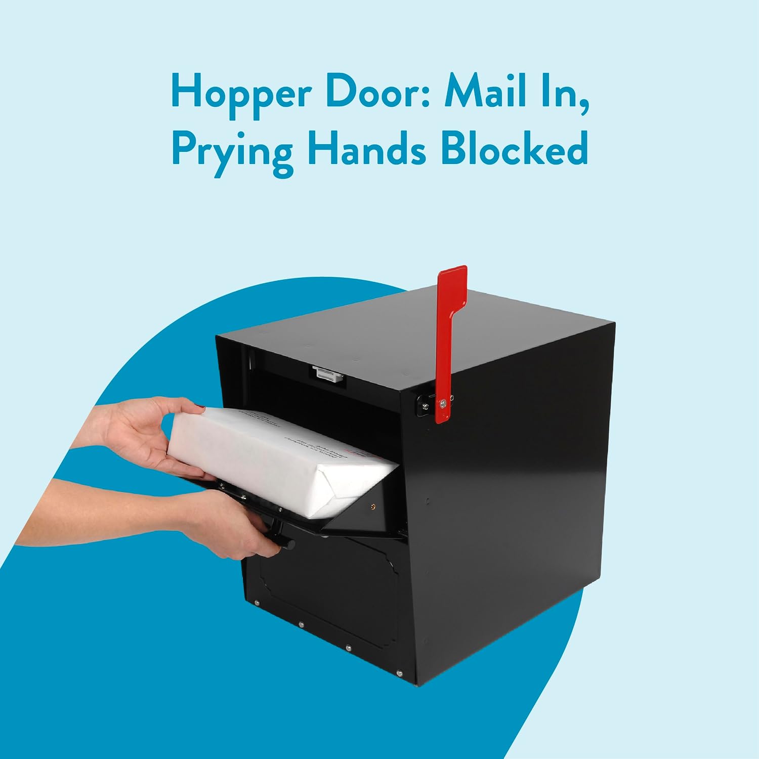 Architectural Mailboxes Oasis TriBolt Locking Post Mount Mailbox, Black