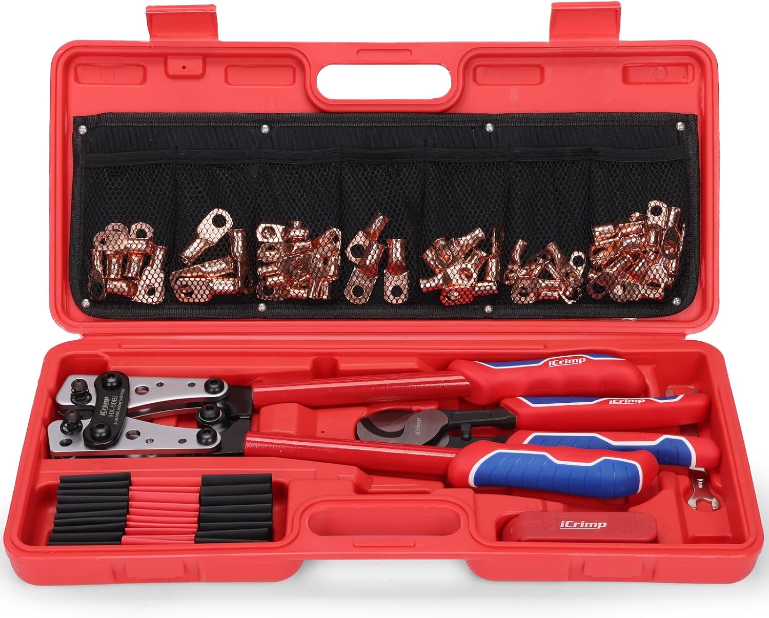 iCrimp Cable Lug Crimping Tool for Heavy Duty Wire Lugs AWG 8-1/0 | Battery Cable Crimper, Battery Terminal, Copper Lugs
