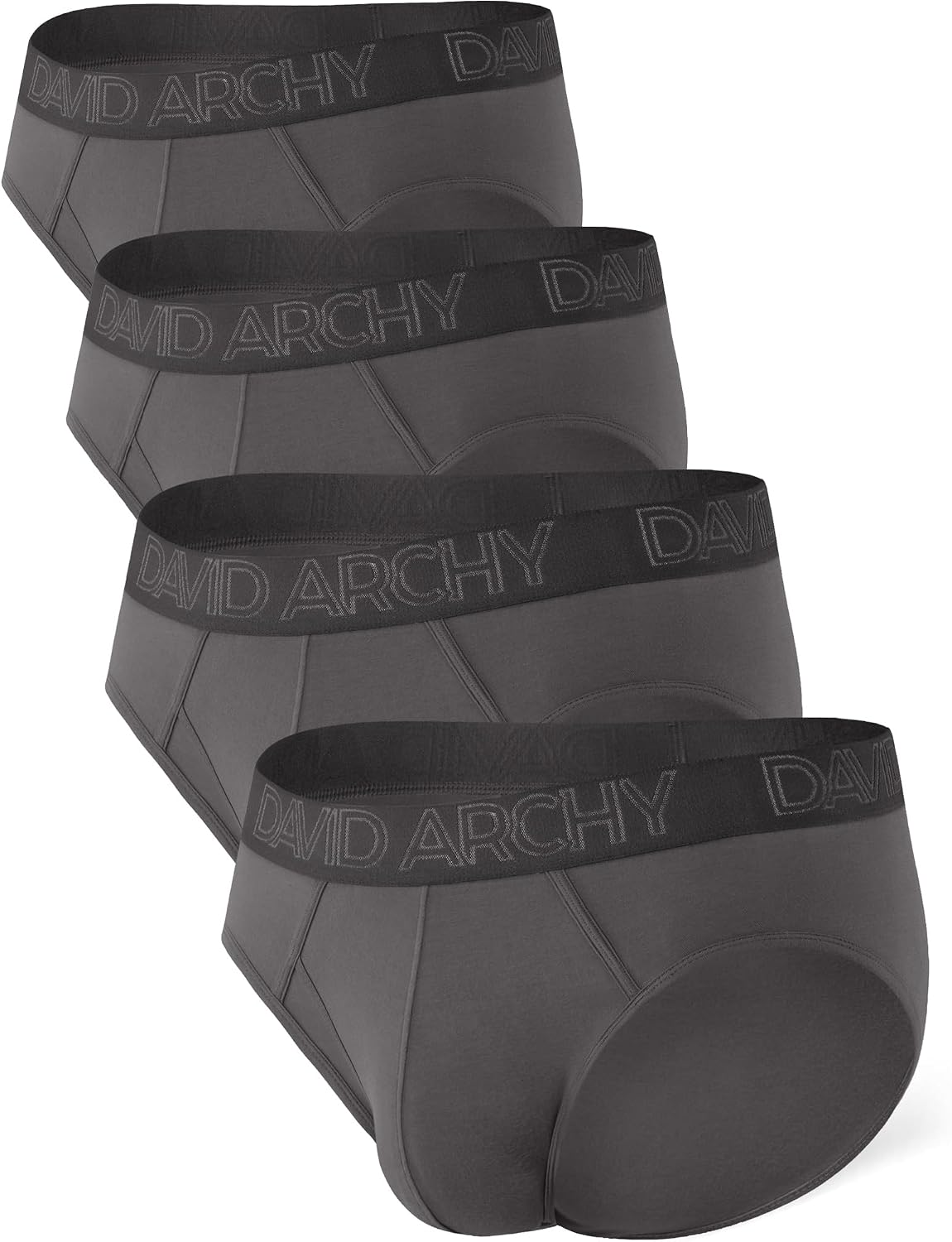 DAVID ARCHY Men's Bamboo Rayon Briefs Underwear Breathable Support Pouch