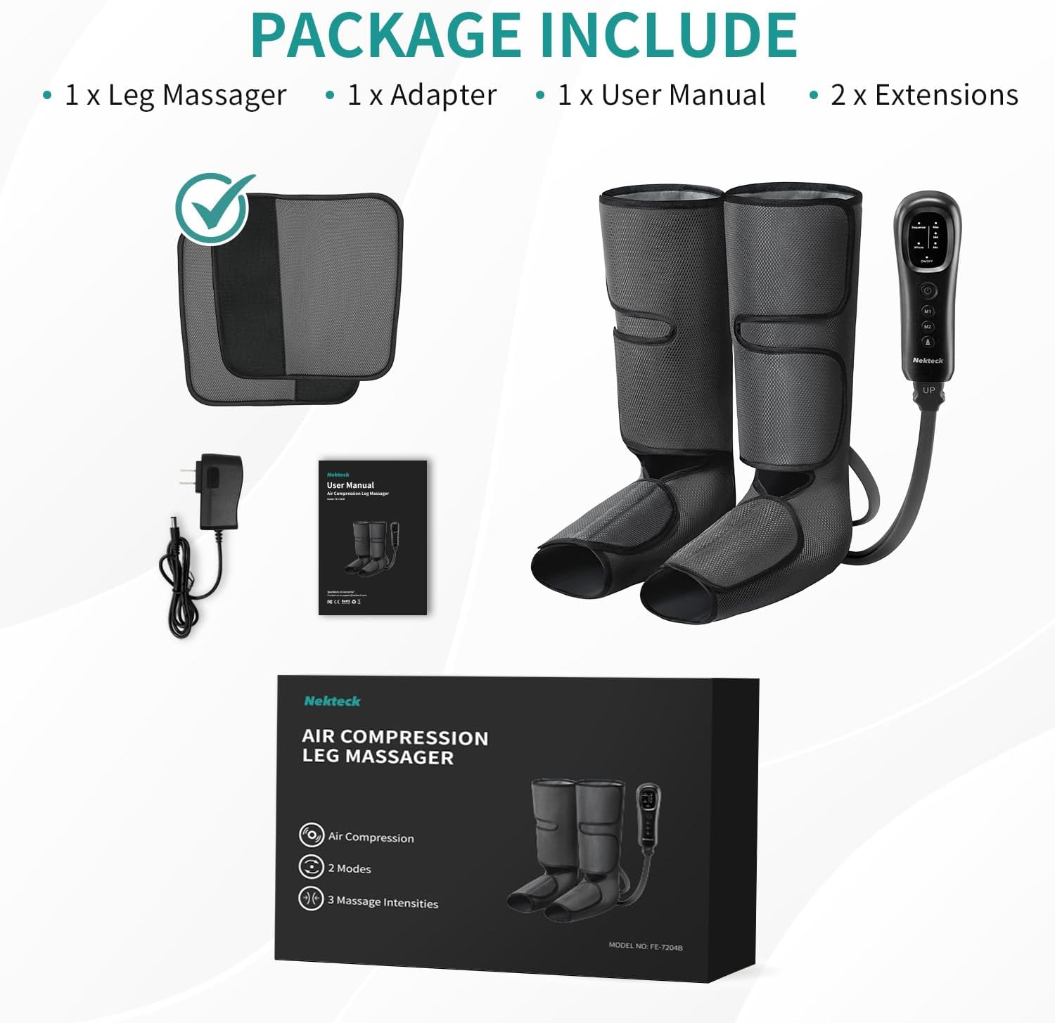 Nekteck Leg Compression Massager for Circulation and Relaxation