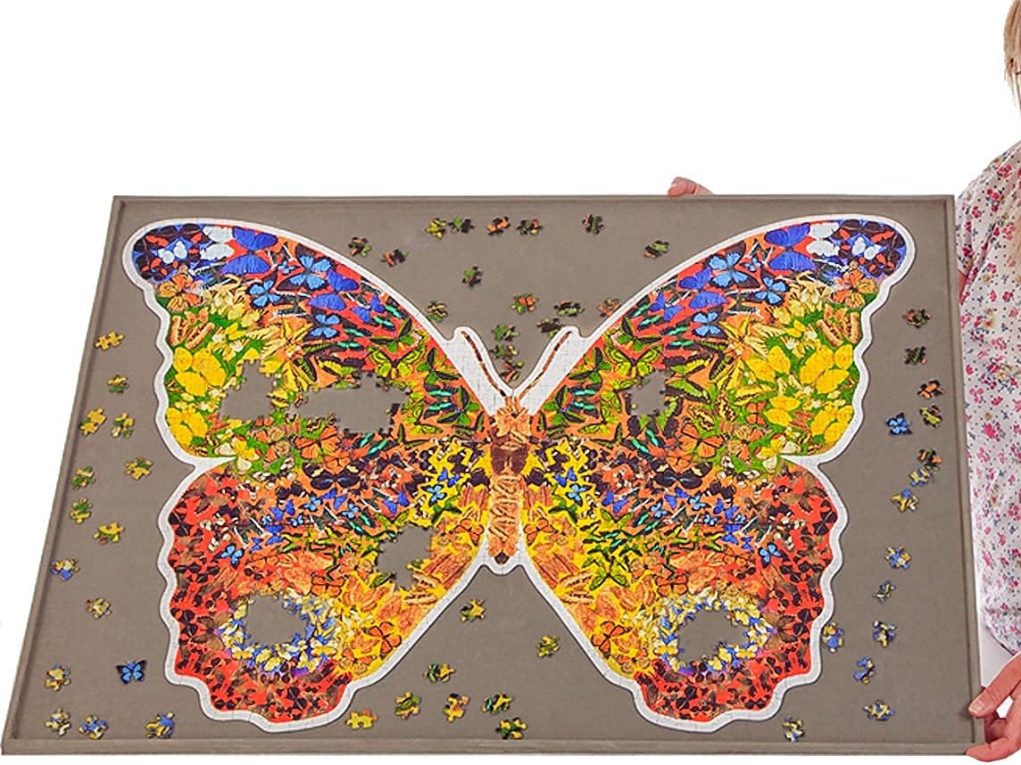 Jigthings – Jigboard 1500 – Jigsaw Puzzle Board for Puzzles up to 36” x 26”. Solid Board with Raised Edge for Most 1500 Piece Puzzles
