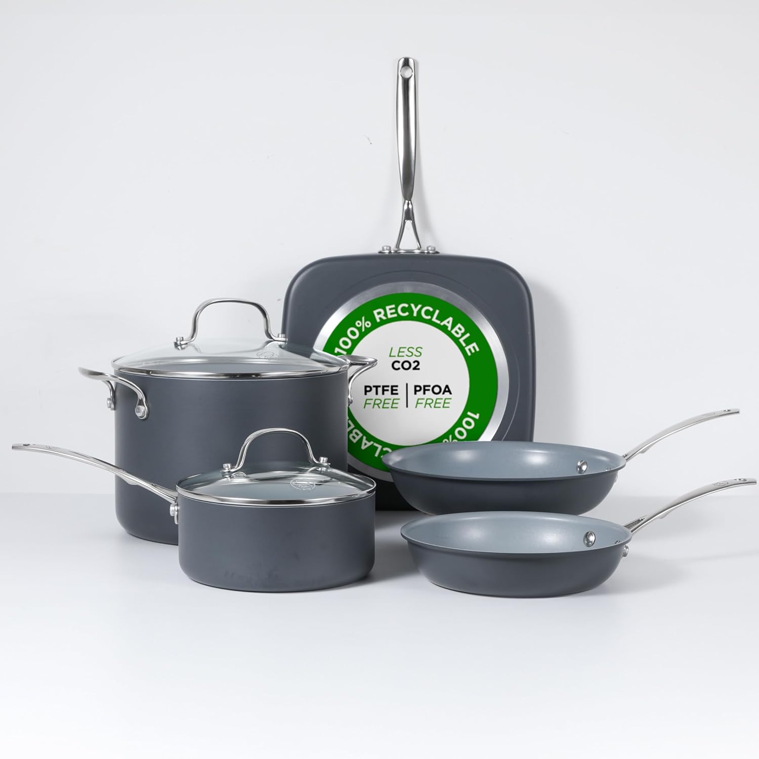 Commercial CHEF 10.5-Inch Cast Iron Round Griddle, Pre-Seasoned, CHFL911