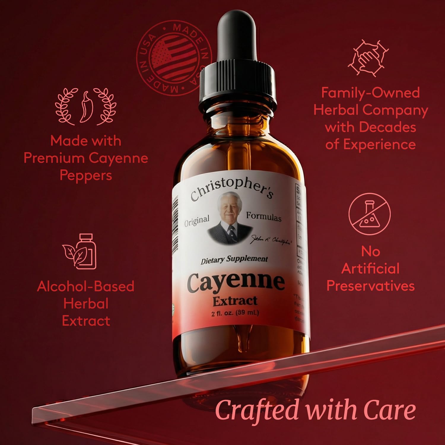 Christopher's Original Formulas Cayenne Extract - 2 fl oz Liquid | Premium Herbal Supplement for Wellness