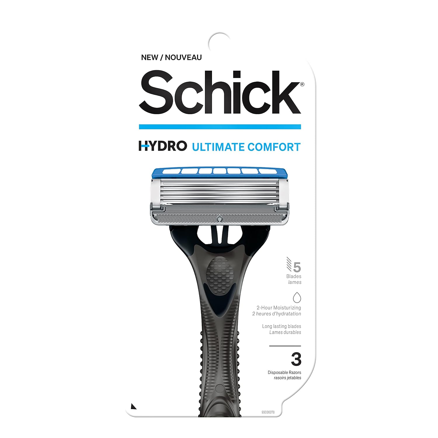 Schick Hydro Sensitive 5-Blade Disposable Razors for Men, 3ct