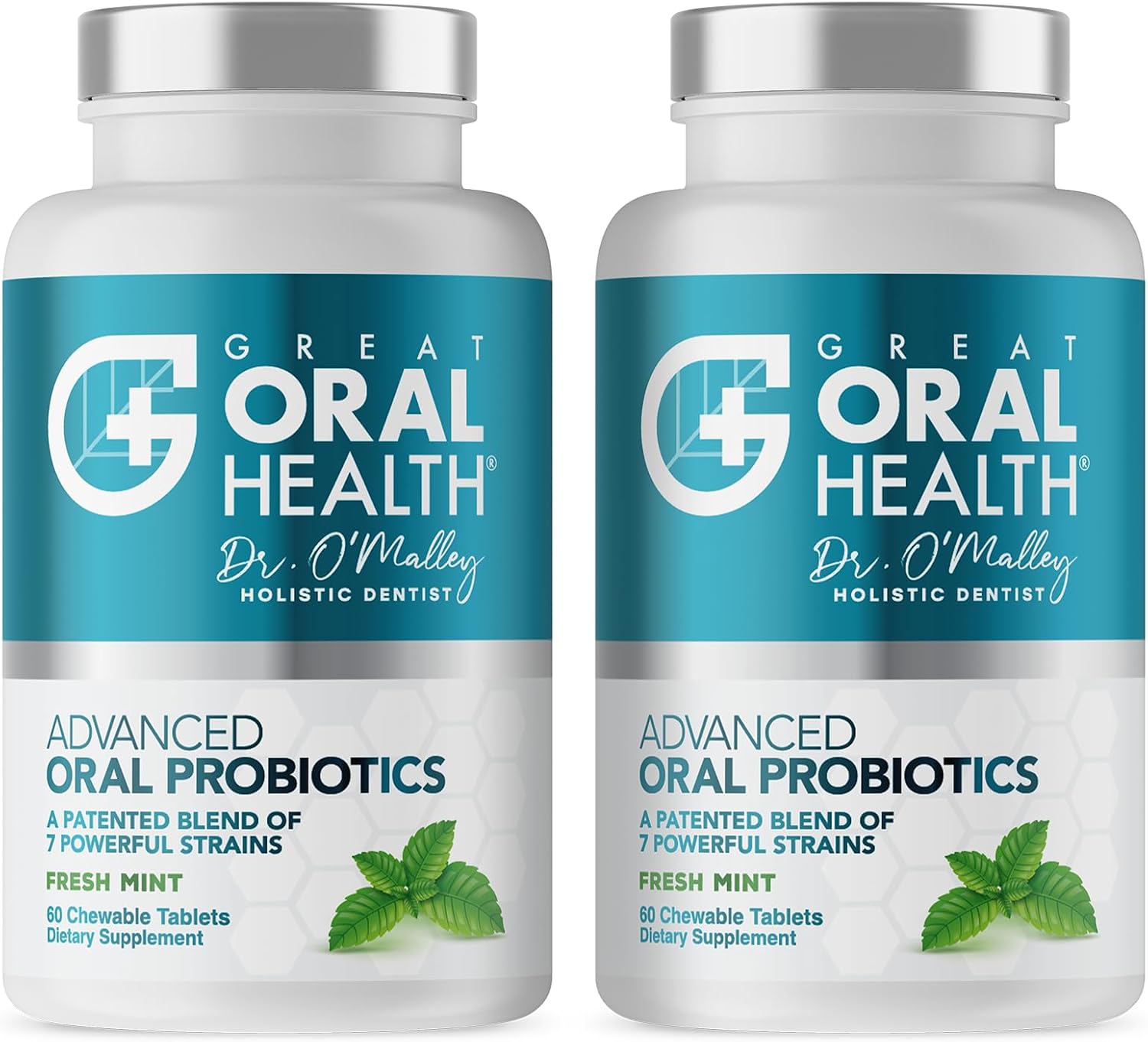 Oral Probiotics for Mouth Bad Breath Treatment for Adults; Dentist Formulated Dental Probiotics for Teeth and Gums Health & Chronic Halitosis with BLIS K12 M18, 60 Chewable Oral Health Tablets Mint