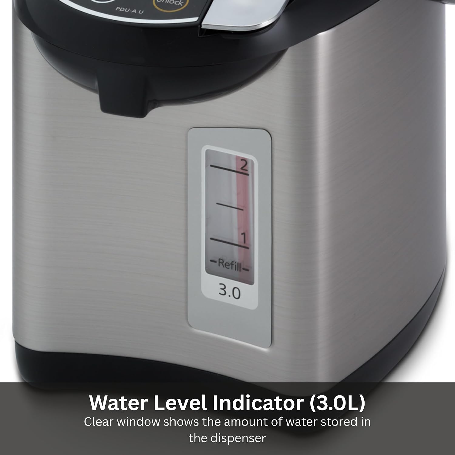 Tiger PDU-A40U Electric Water Boiler and Warmer (135 oz, Black) | Four heat settings, two sleep timers, auto lock, removable lid and cord