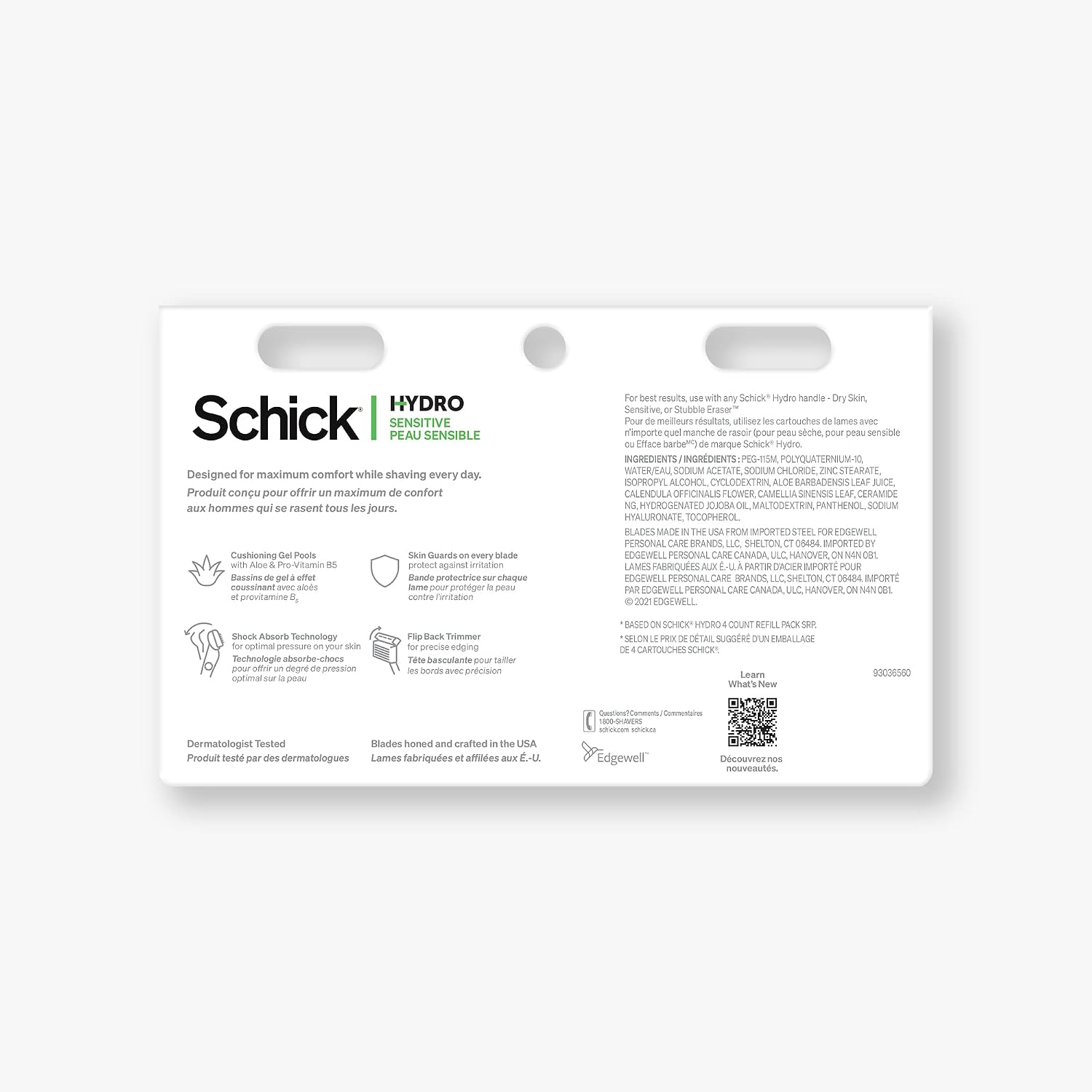 Schick Hydro 5 Sense Sensitive Skin Razor Refills for Men, 8 Count (Pack of 1)