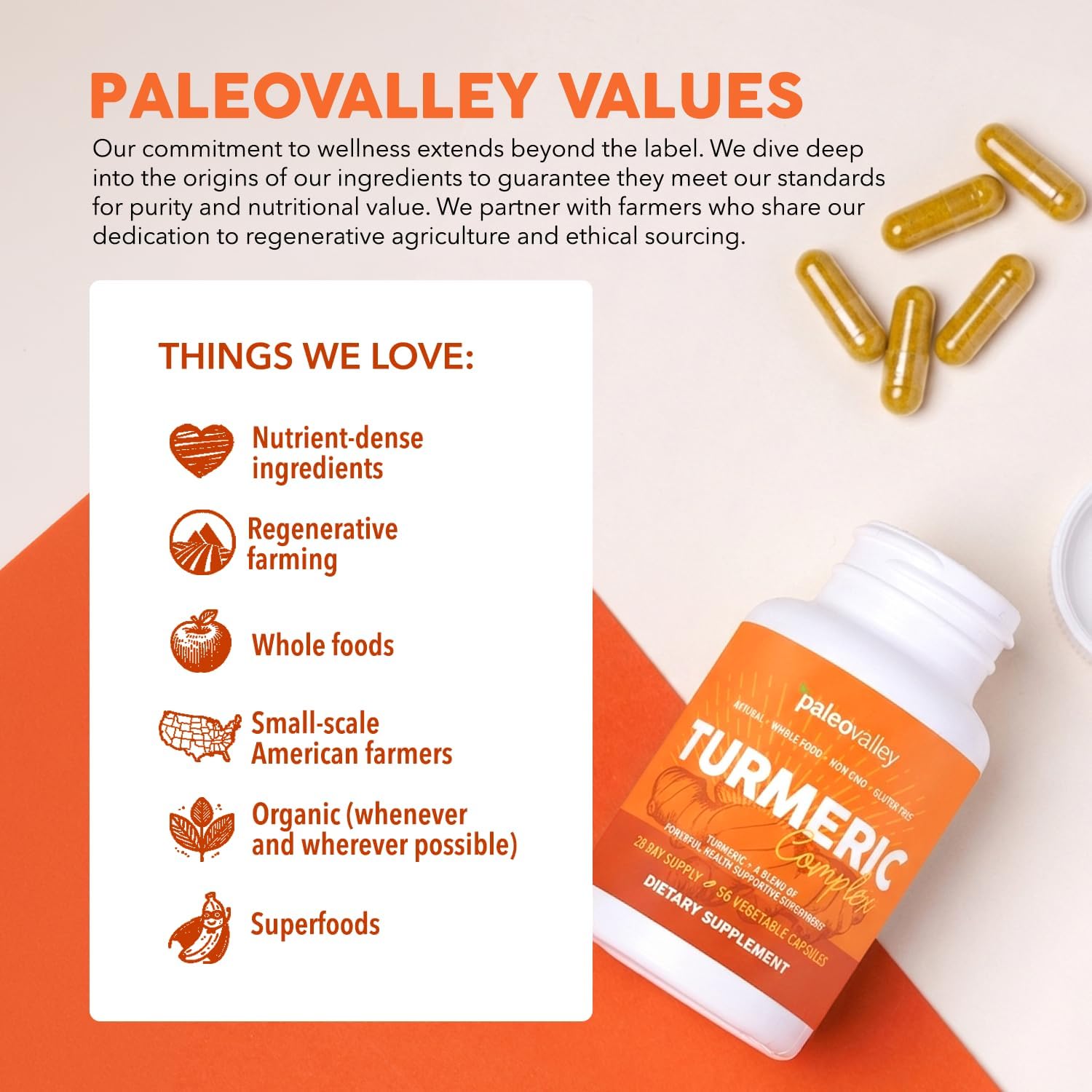 Paleovalley Organic Turmeric Complex, with Ginger & Black Pepper, Superfood