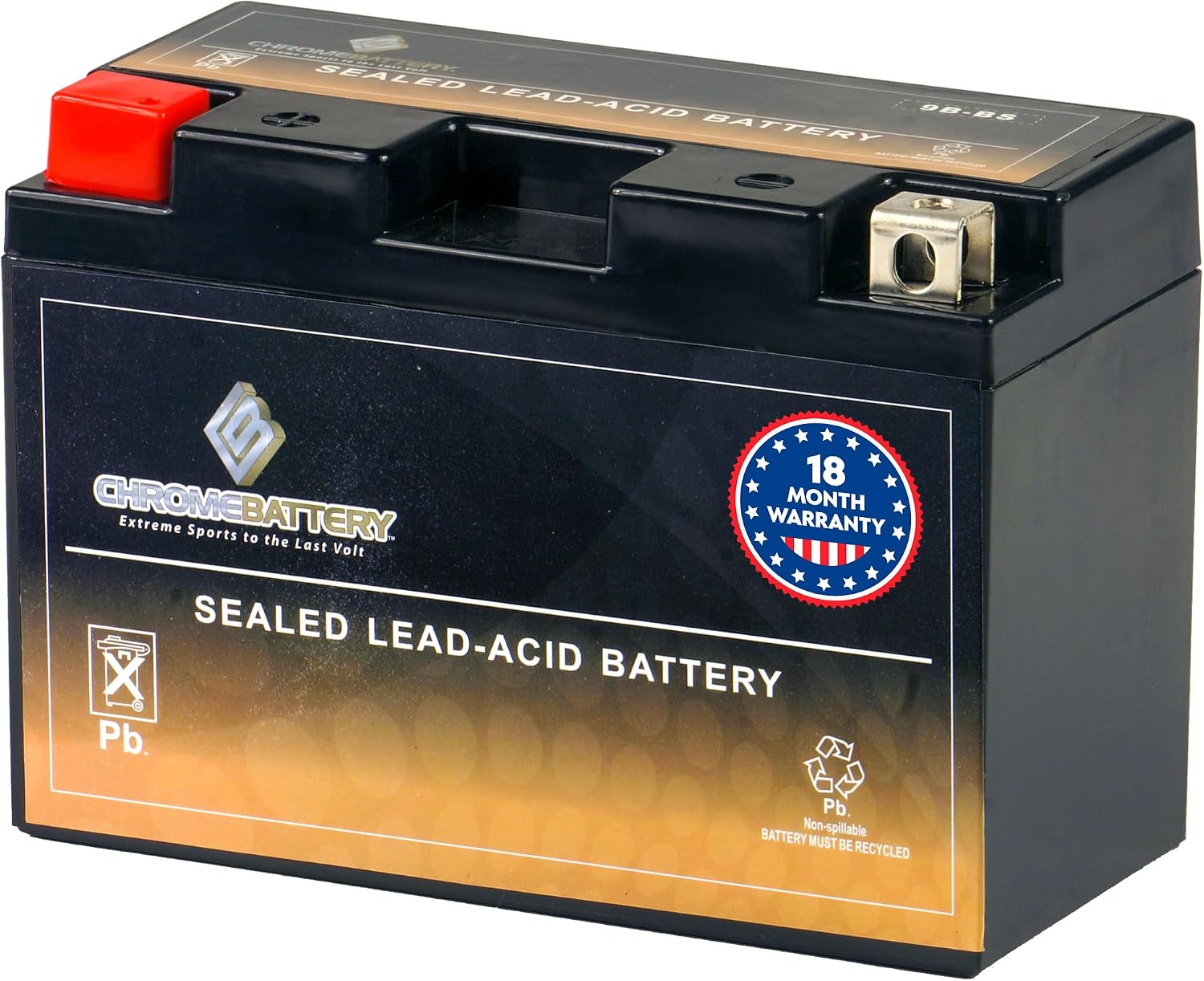 CB CHROMEBATTERY YTX30L-BS 12V 385 CCA AGM – Maintenance-Free 30Ah Battery for Harley, ATV, UTV, Snowmobile, Jet Ski – T3 Nut & Bolt Terminal – Fits Harley Touring, Polaris Sportsman 850