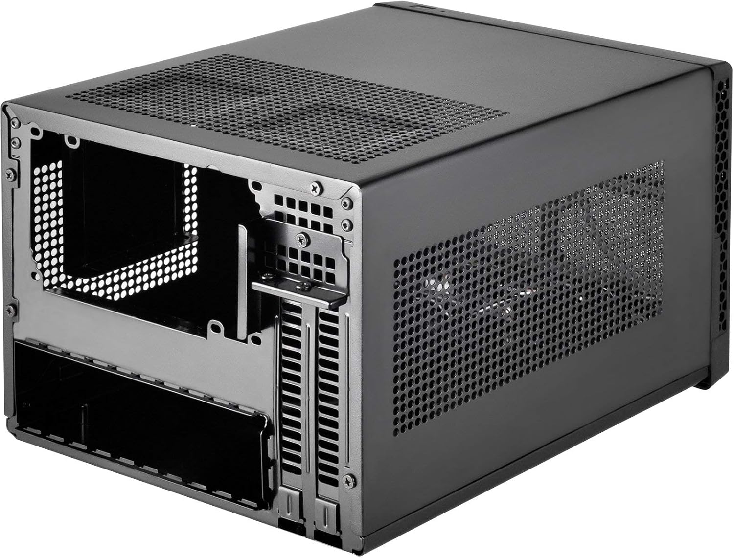 Silverstone Computer Case with Mesh Front Panel,Black (SG13B)