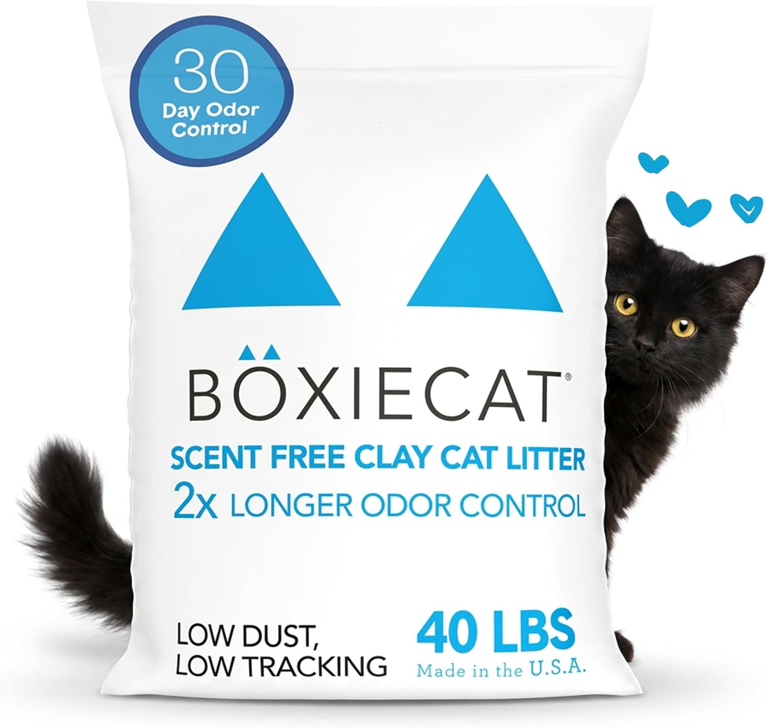 Boxie Premium Unscented Clumping Cat Litter 30+ Day Odor Control 16 lb