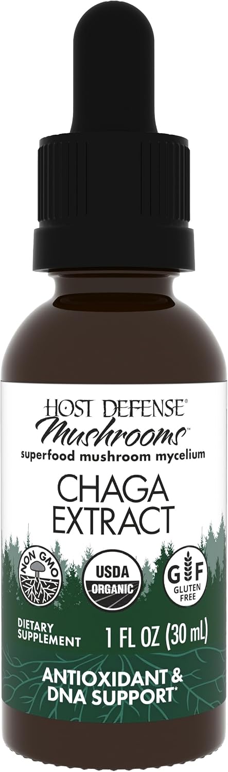 Host Defense Chaga Extract - Immune System Support Supplement - Chaga Mushroom for Antioxidant Activity Support - Liquid Dietary Mushroom Supplement - 2 fl oz (60 Servings)*