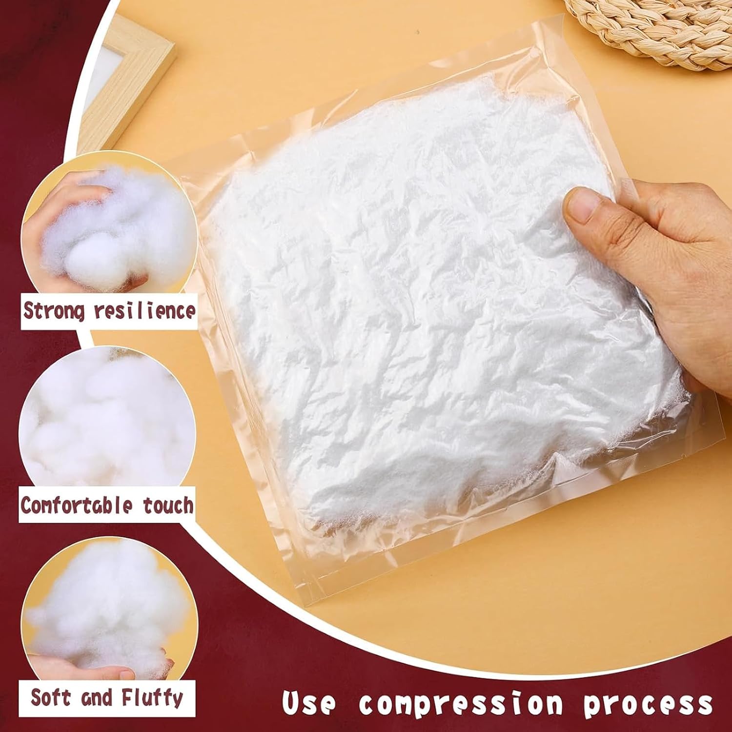 BUTUZE 250g/8.8oz Polyfill Stuffing Fiber Fill,Stuffing for Stuffed Animals