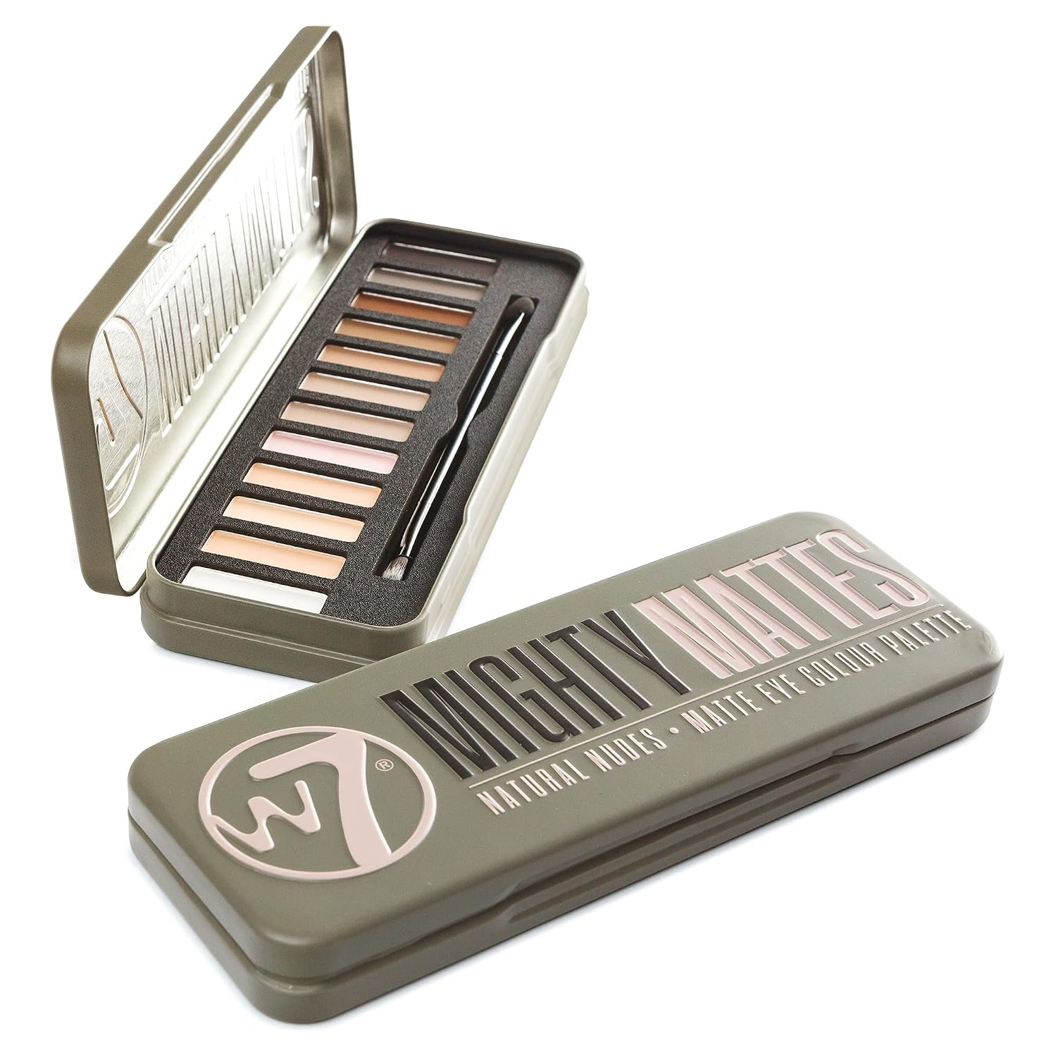 W7 Mighty Mattes Eyeshadow Palette - 12 Nude Shades | Long-Lasting Matte Eyeshadows, Flawless Natural Finish