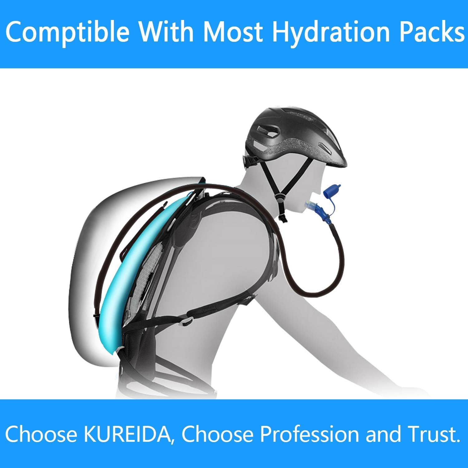 KUREIDA Hydration Bladder 2L-3L, Leak Proof Water Reservoir, BPA Free, Wide Opening