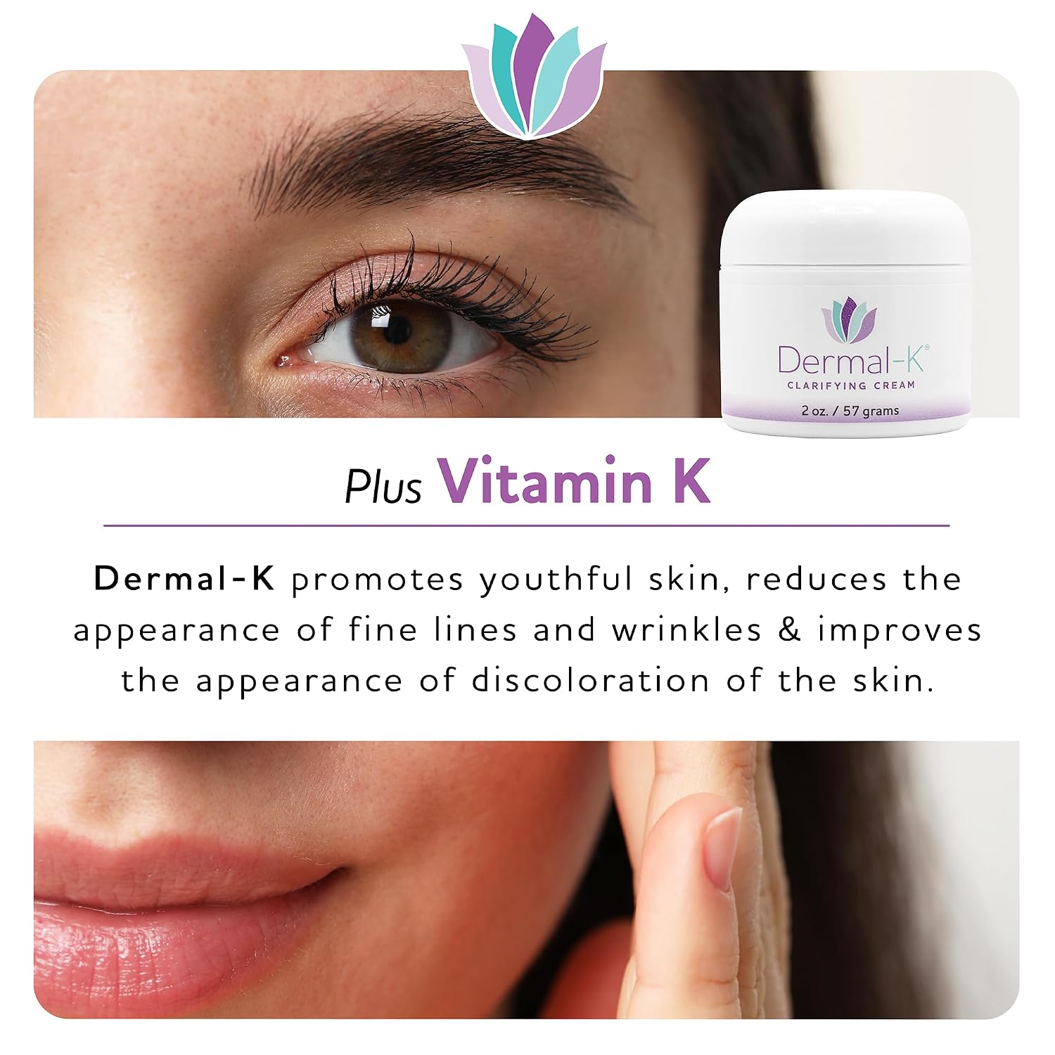 Dermal-K Vitamin K Cream 4 OZ | Hydrating Cream with Antioxidants & Botanicals |Reduce the Appearance of Discoloration