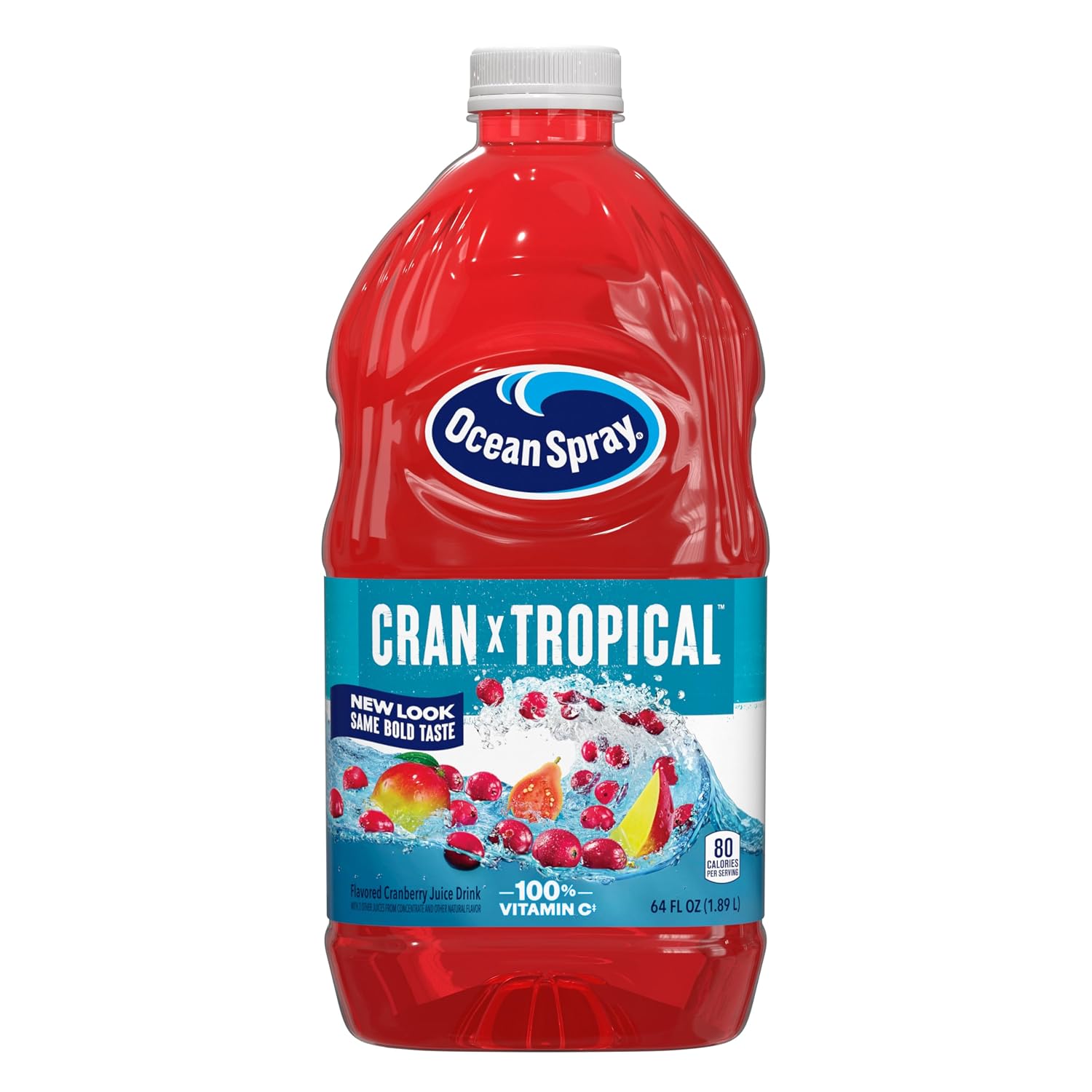 Ocean Spray® Cran-Apple™ Juice Drink, 64 Ounce Bottle, 8 Count | Ocean Spray® Cran-Apple™ Juice Drink, Made with Real Fruit Juice, 64 Fluid Ounce Bottle