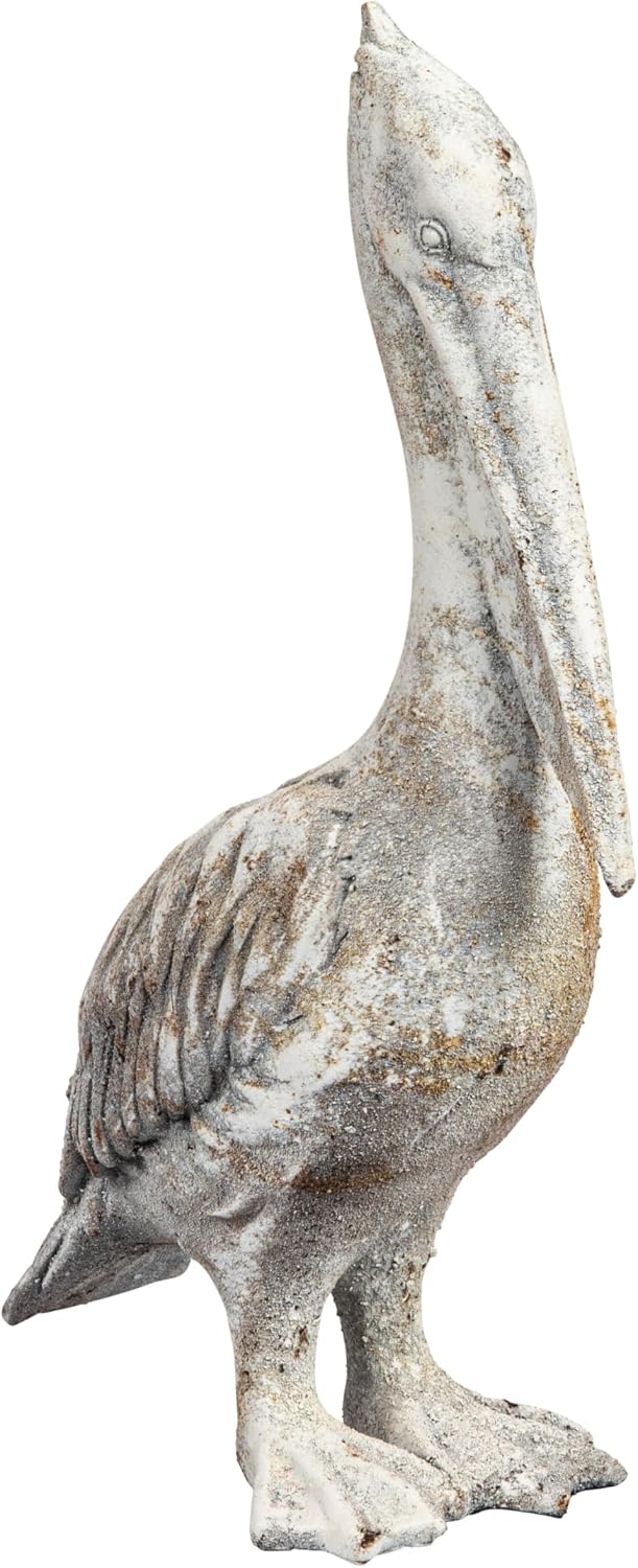 Creative Co-Op Resin Pelican with Distressed White Finish