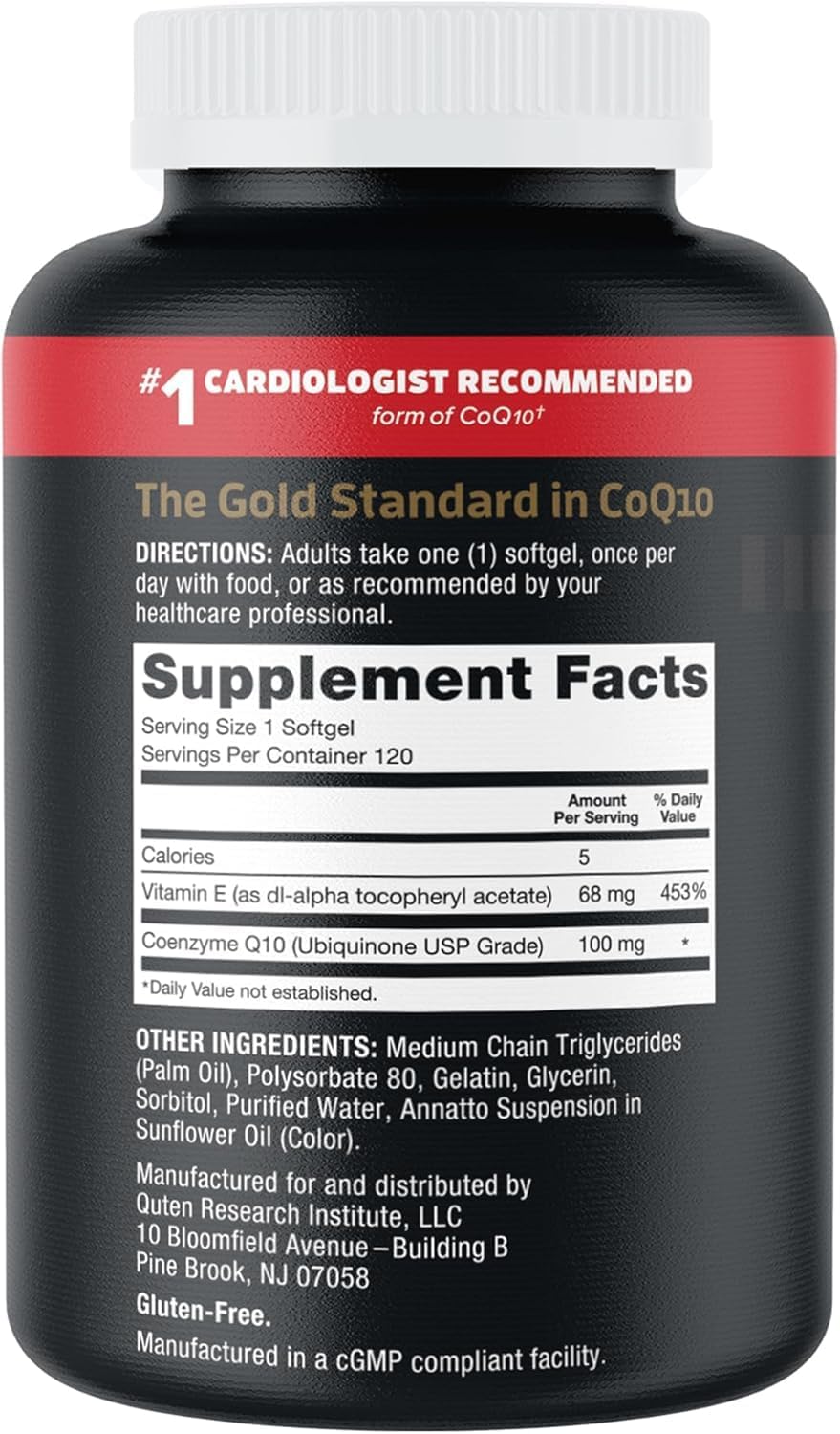 Qunol Ultra CoQ10 100mg, 3X Better Absorption, Antioxidant, 240 Softgels | #1 Cardiologist Recommended Supplement for Heart Health, Coenzyme Q10 Supplement to support Vascular Health & Cellular Energy