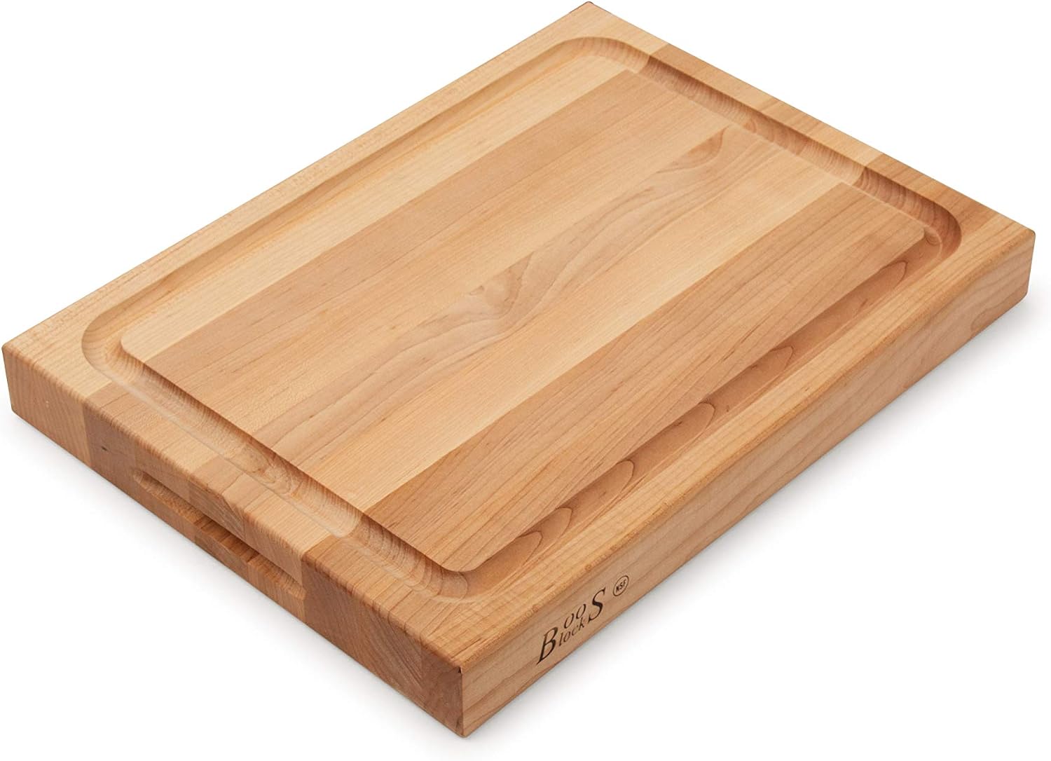 John Boos RA-Board Series Rectangular Wooden Maple Deluxe Barbecue Cutting Board 20”x15” – 2.25” Thick
