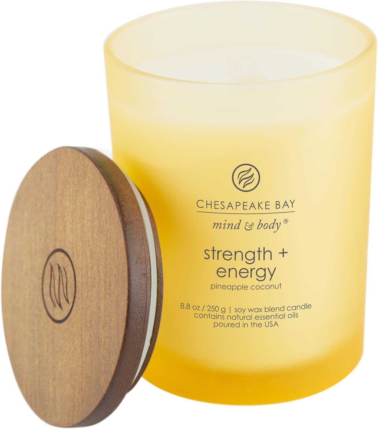 Chesapeake Bay Balance + Harmony Scented Candle Water Lily Pear Fragrance 50 Hours Burn Time Warm & Decorative Soy Wax Blend
