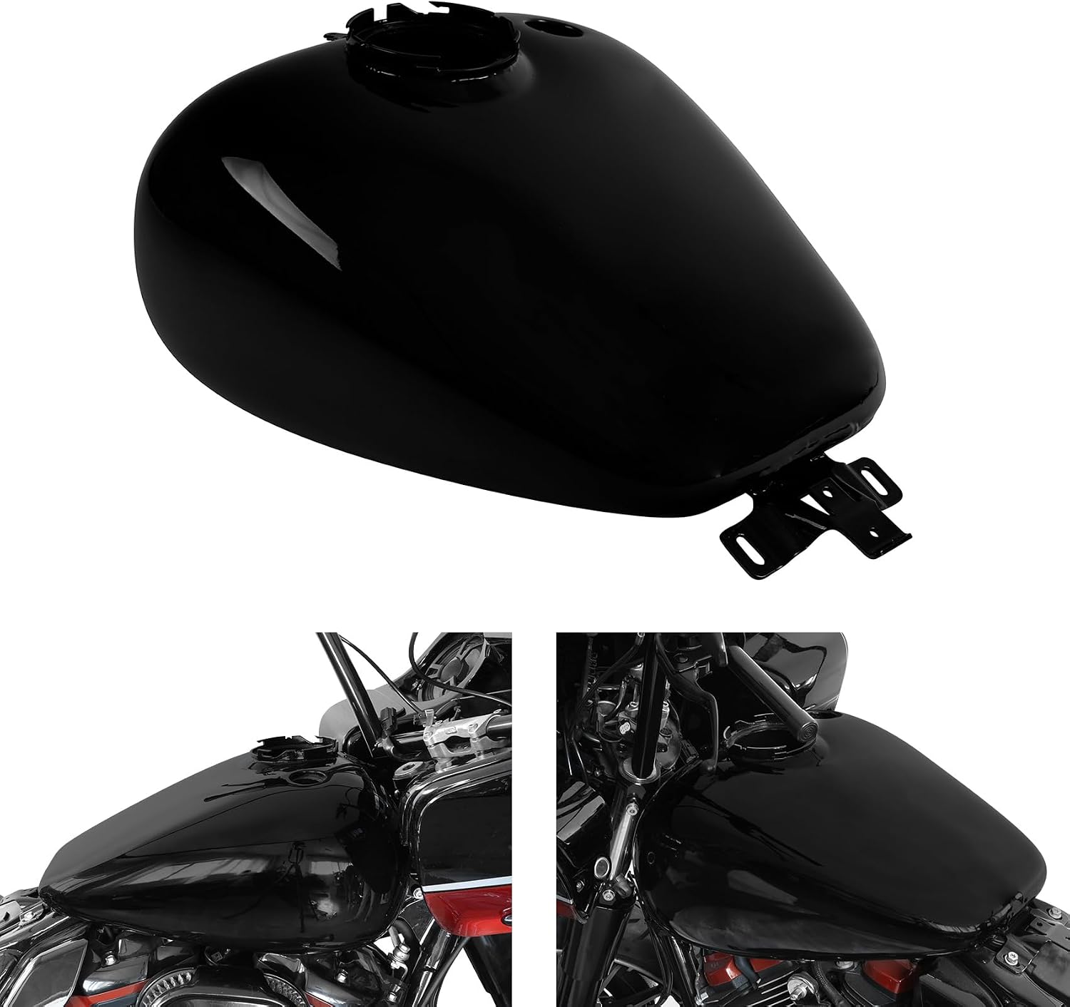 SLMOTO 3.4 Gallon Motorcycle Gas Tank W/Cap Fit For Honda Rebel 250 CMX250