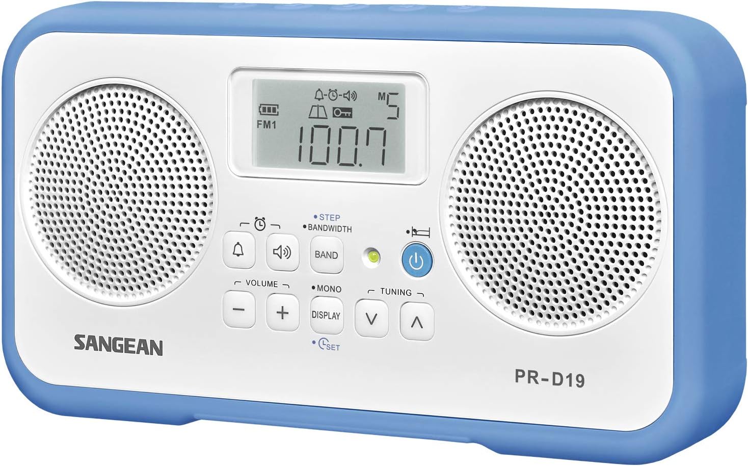 Sangean PR-D19BK FM Stereo/AM Digital Tuning Portable Radio with Protective Bumper (Gray/Black)