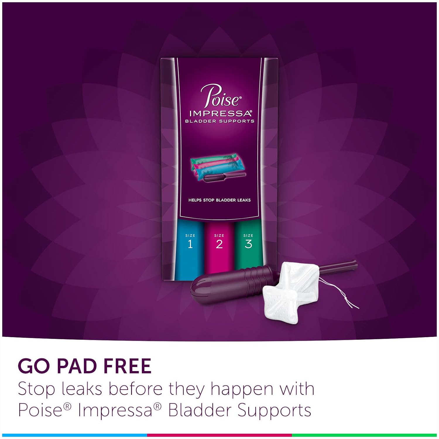 Poise Incontinence Pads, Maximum Absorbency, Long, 64 Count (Pack of 1)