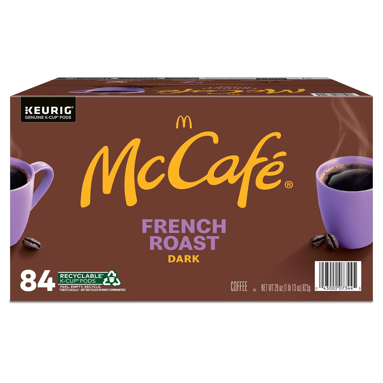 McCafe French Roast, Single Serve Coffee Keurig K-Cup Pods, Dark Roast, 96 Count (4 Packs of 24)