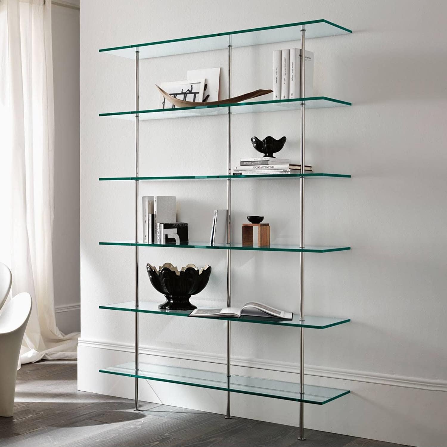 Fab Glass and Mirror Glass Shelf 8" X 30" Clear