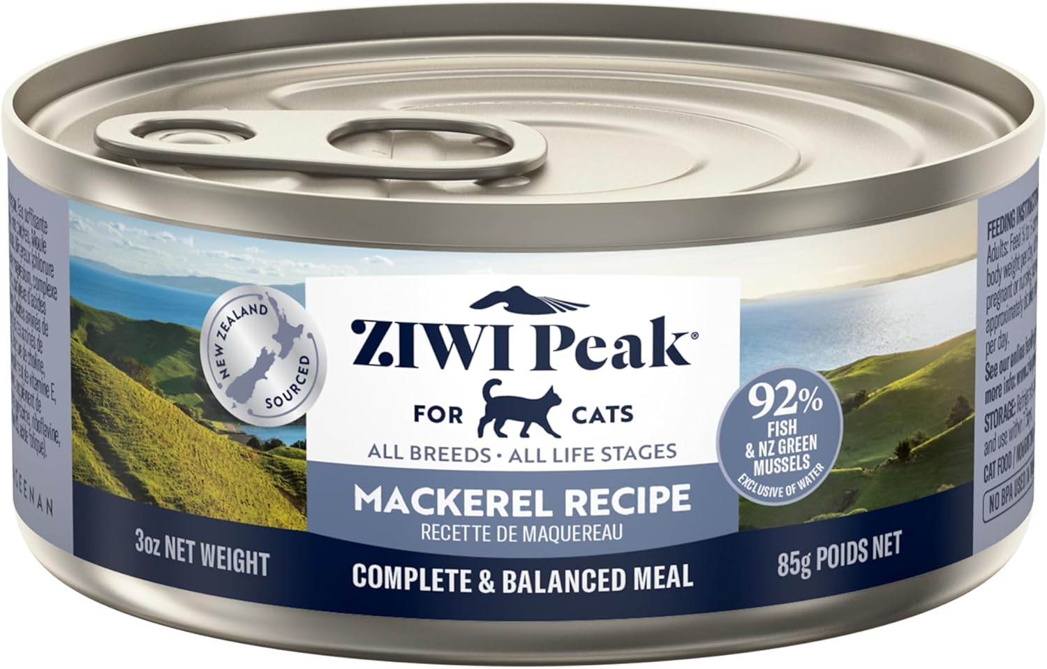 ZIWI Peak Wet Cat Food – All Natural, High Protein, Grain Free, Limited Ingredient, with Superfoods (Venison, Case of 12, 6.5oz Cans)