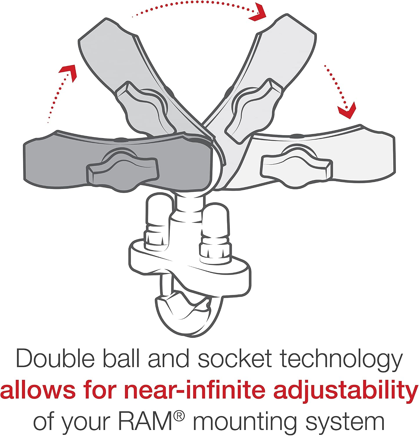 RAM Mounts Motorcycle Level Cup Holder with U-Bolt Handlebar Mount | Self-leveling cup holder with B Size 1" ball for motorcycles, ATVs and boat rails