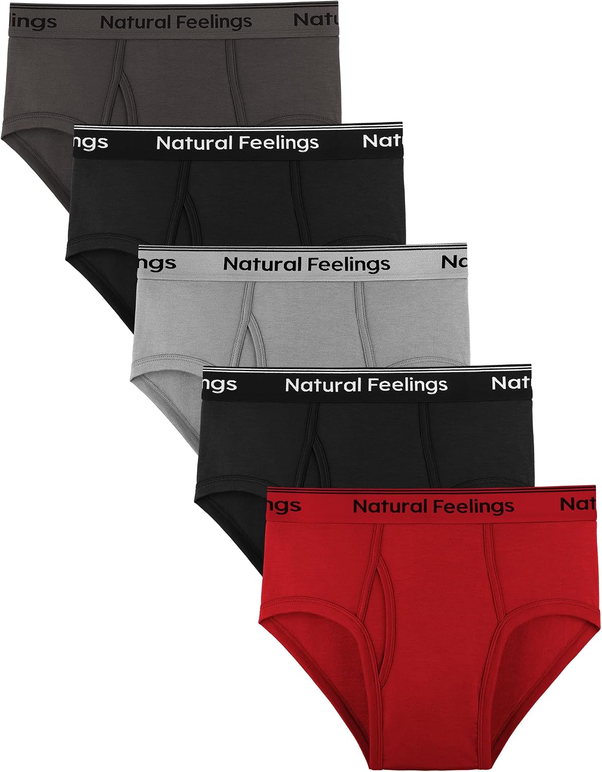 Natural Feelings Men's Briefs Underwear Multipack Mens Cotton Full Rise Briefs with Comfort Waistband S M L XL XXL…