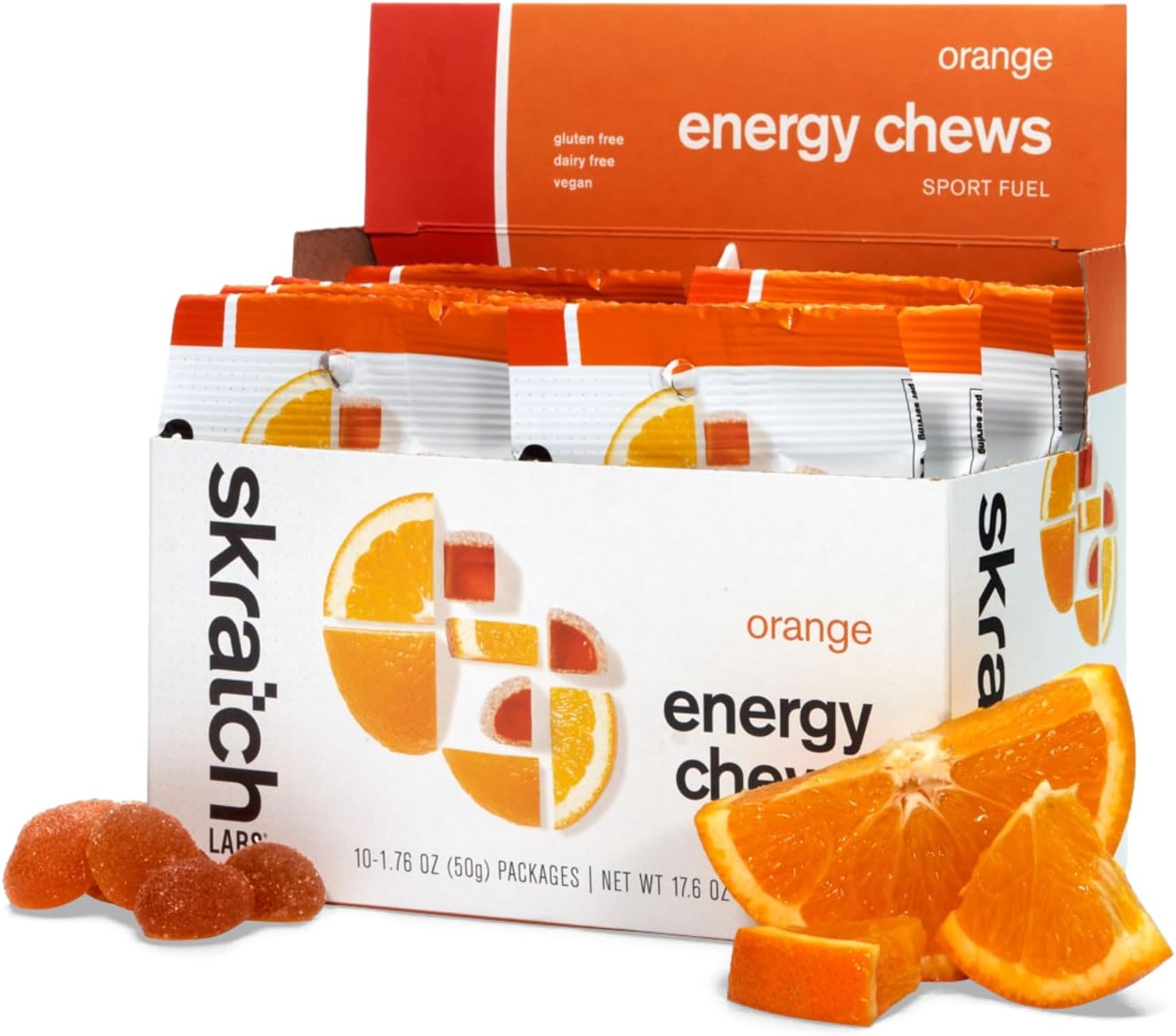 Skratch Labs Energy Chews, Caffeinated Sour Cherry, 10 Pack