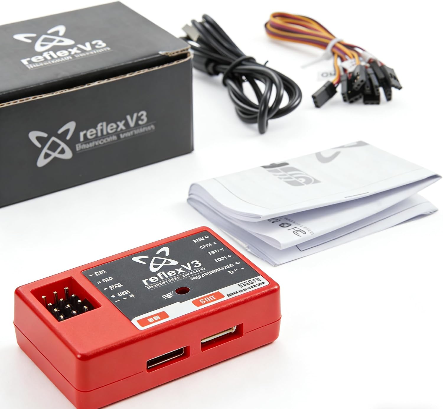 Fms RC Airplane Reflex V3 Mini Gyro Flight Control System for Remote Control Aircraft Plane Reflex V3 Stable Flight Controller