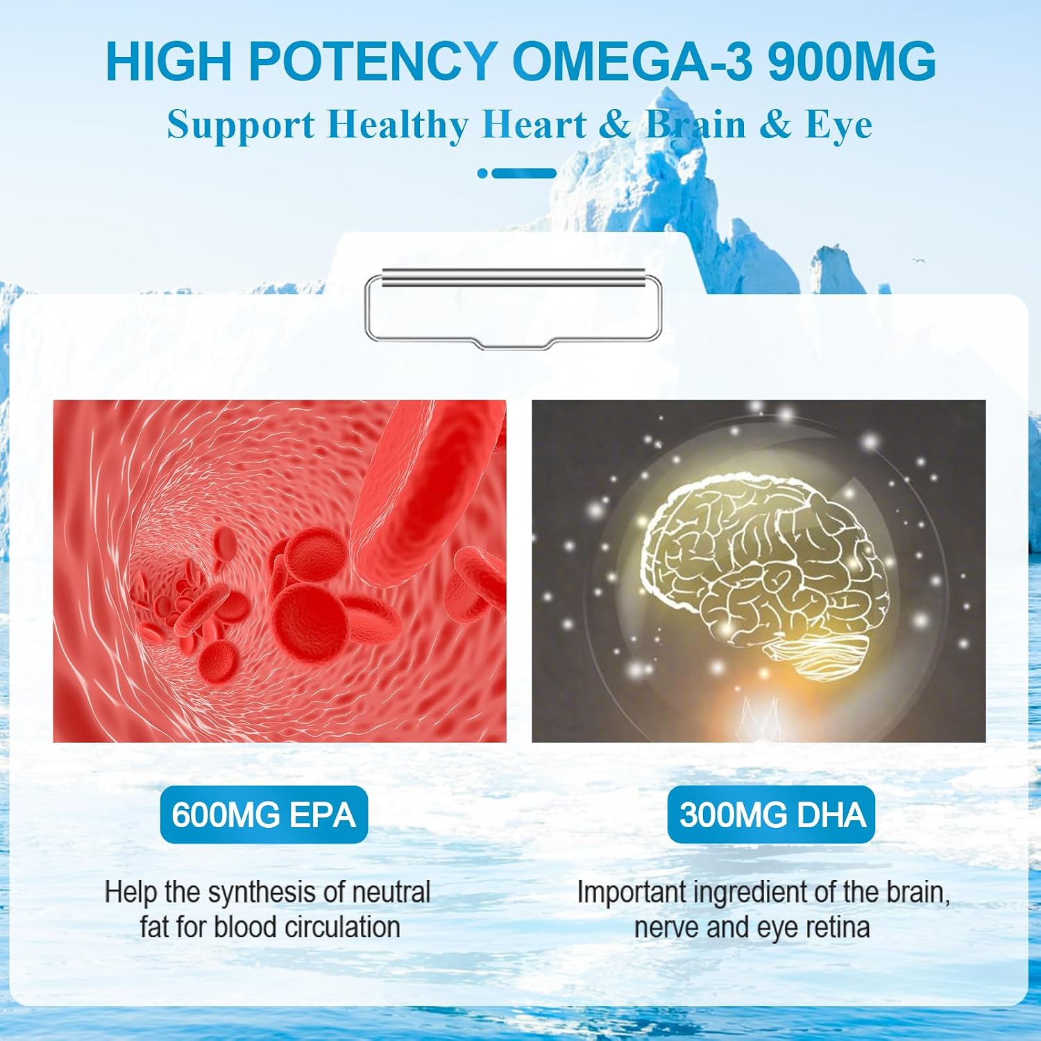 Dr.Brian Fish Oil Supplement 130 Softgel, Highly Absorbed rTG Mini Omega 3 Fish Oil Capsule with EPA/DHA Fatty Acids Vitamin D E