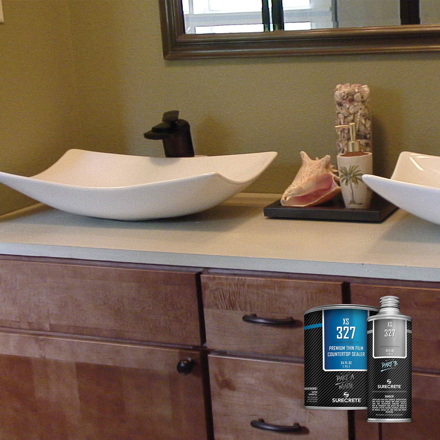 Surecrete XS-327 Concrete Countertop Sealer Matte Finish Food Safe Water Based (100 ft²) 1 Quart