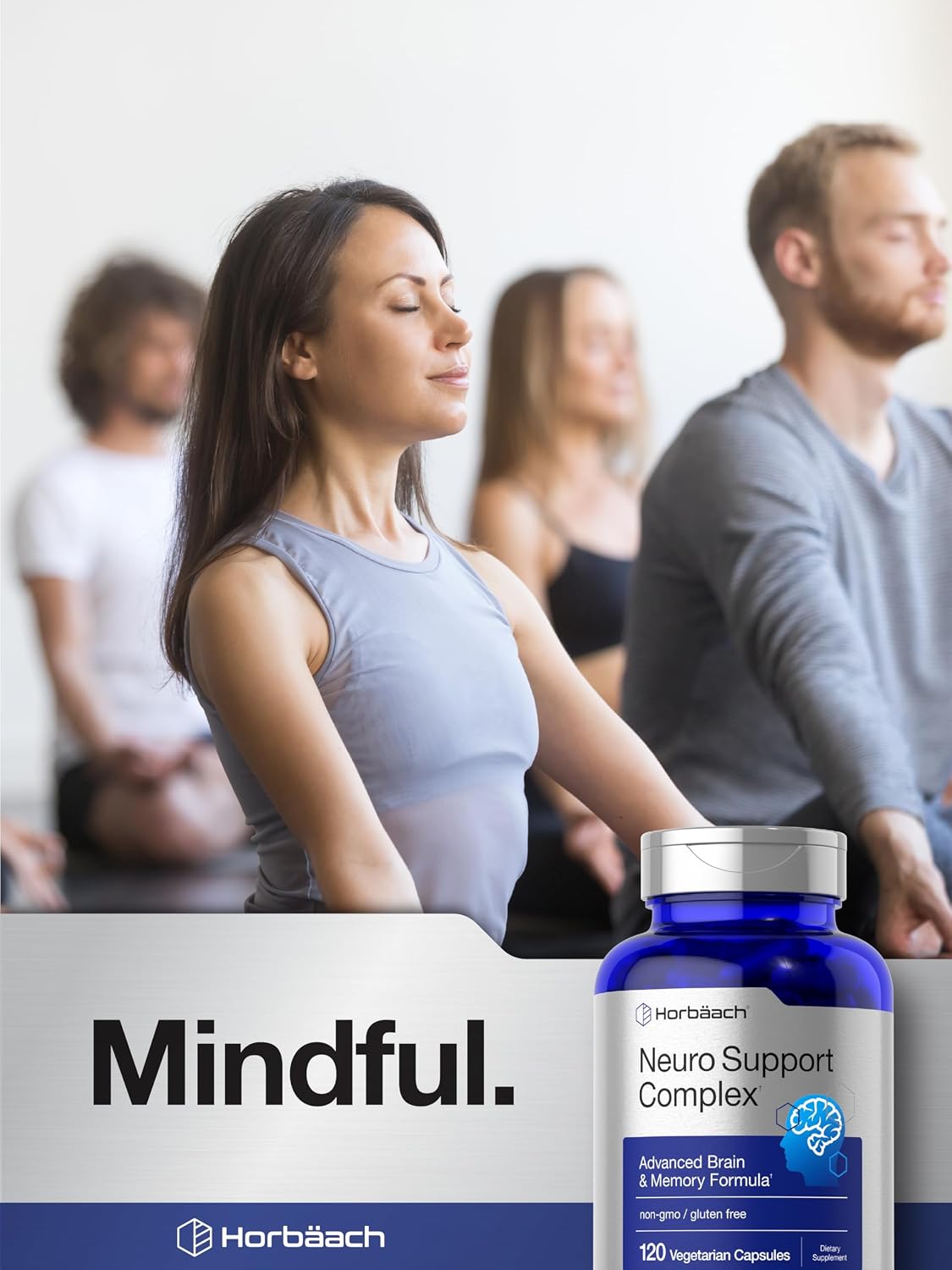 Horbäach Brain Supplement | 120 Capsules | with Phosphatidylserine & DMAE