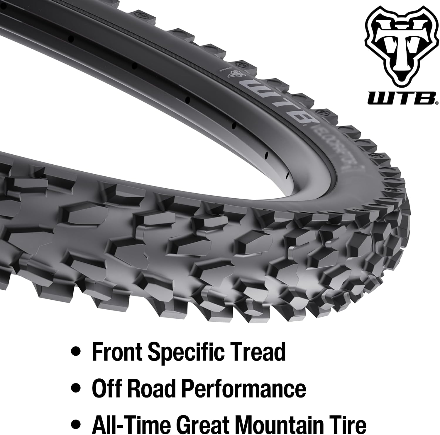 WTB Velociraptor Mountain Bike Tire (26" x 2.1") Wire Bead - Aggressive Tread for Technical Trails & Rocky Surfaces (2 Options - Front/Rear Tire)