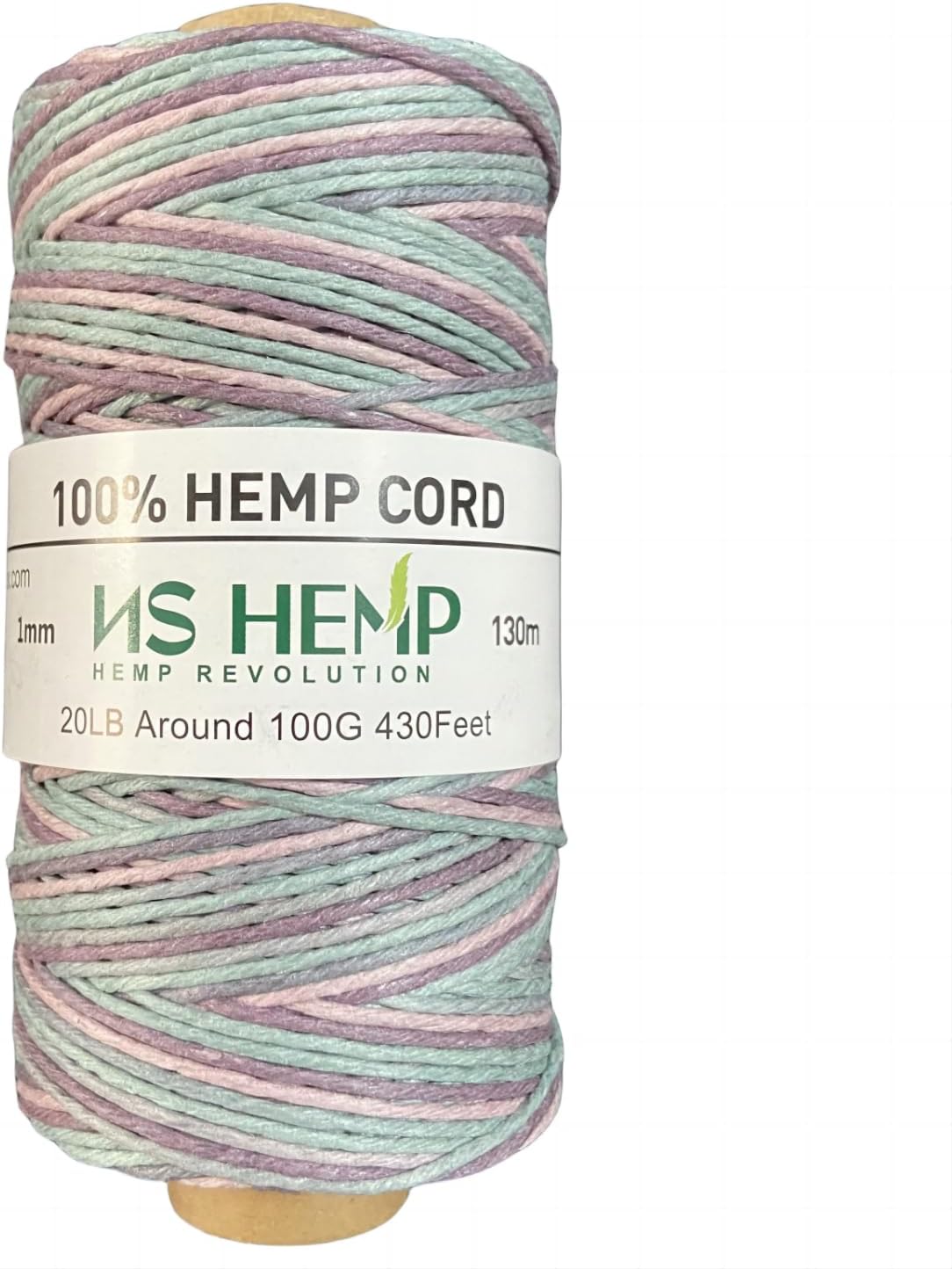 【 NS HEMP 】 Sustainable Hemp Twine Hemp Cord for Jewelry Making, Hemp Cord 1mm 130 Meters (026 RAW)