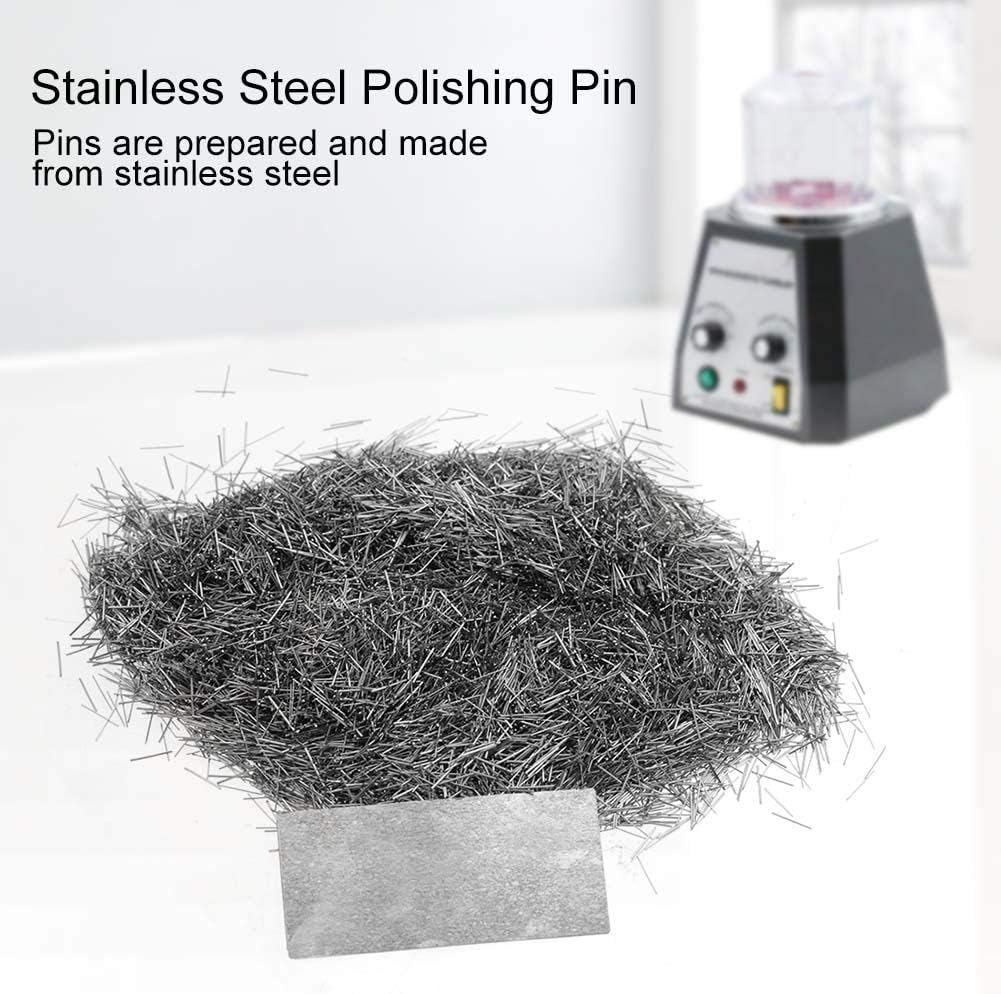 Stainless Steel Polishing, Tumbler Finishing Pins 0.2mm/ 0.3mm/0.4mm/0.5mm X 5mm Pins Tumbler Mag Polishers -100g (0.2mm)