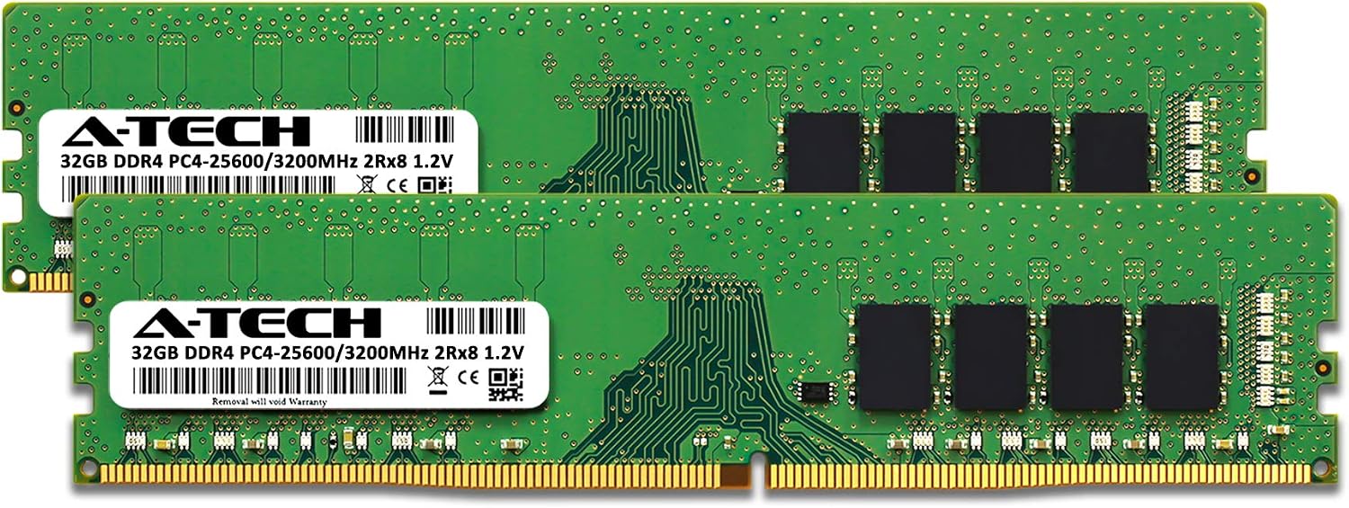 A-Tech 16GB DDR4 3200 MHz UDIMM PC4-25600 (PC4-3200AA) CL22 DIMM Non-ECC Desktop RAM Memory Module