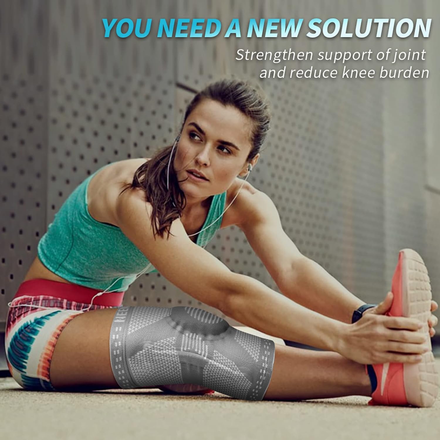 NEENCA Knee Braces for Knee Pain Relief, Compression Knee Sleeves with Patella Gel Pad & Side Stabilizers, Knee Support for Weightlifting, Running