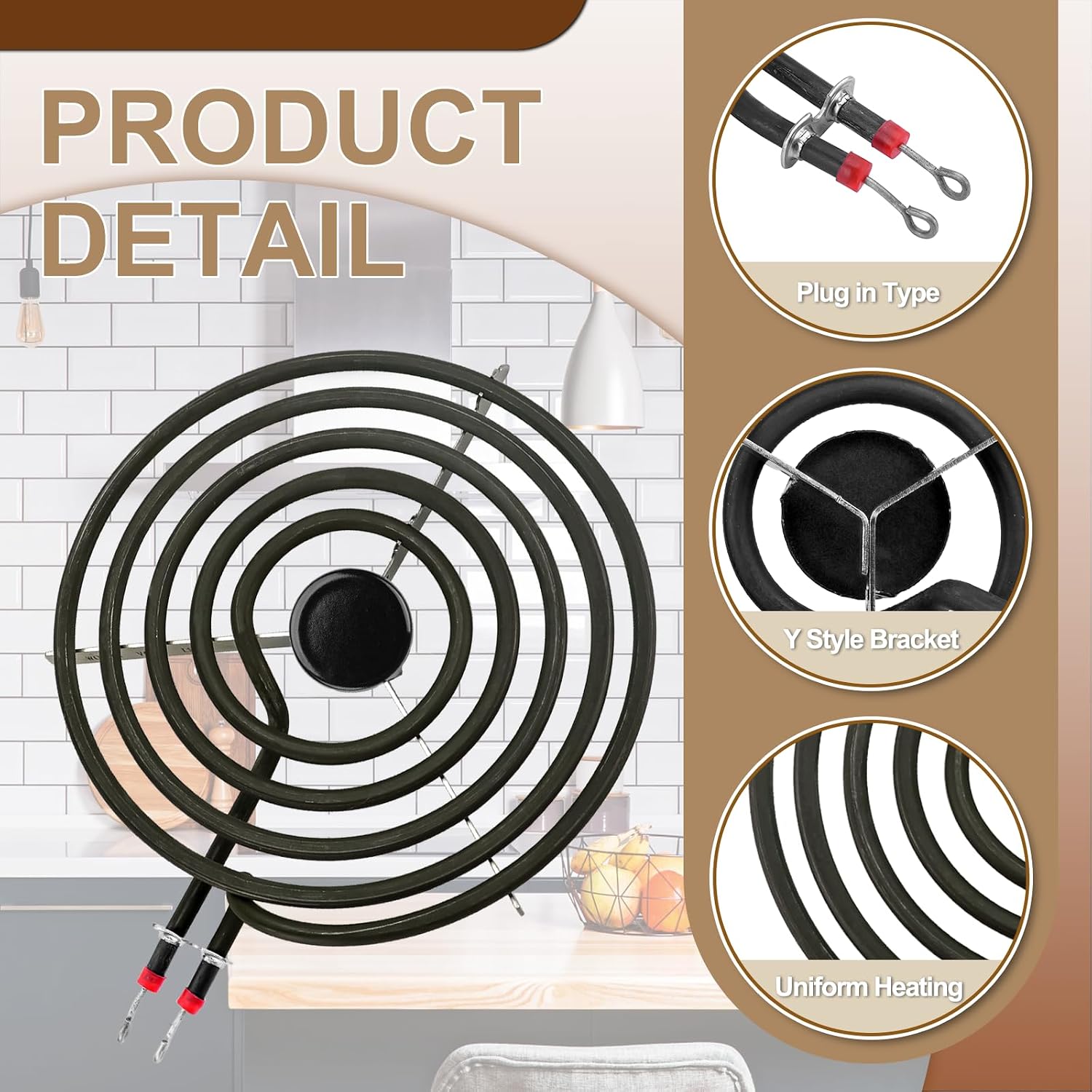 W10290350 W10290353 Porcelain Burner Drip Pans Compatible with Whirl-pool Electric Stove Range Top Drip Bowls Includes 1 Large 8-Inch and 3 Small
