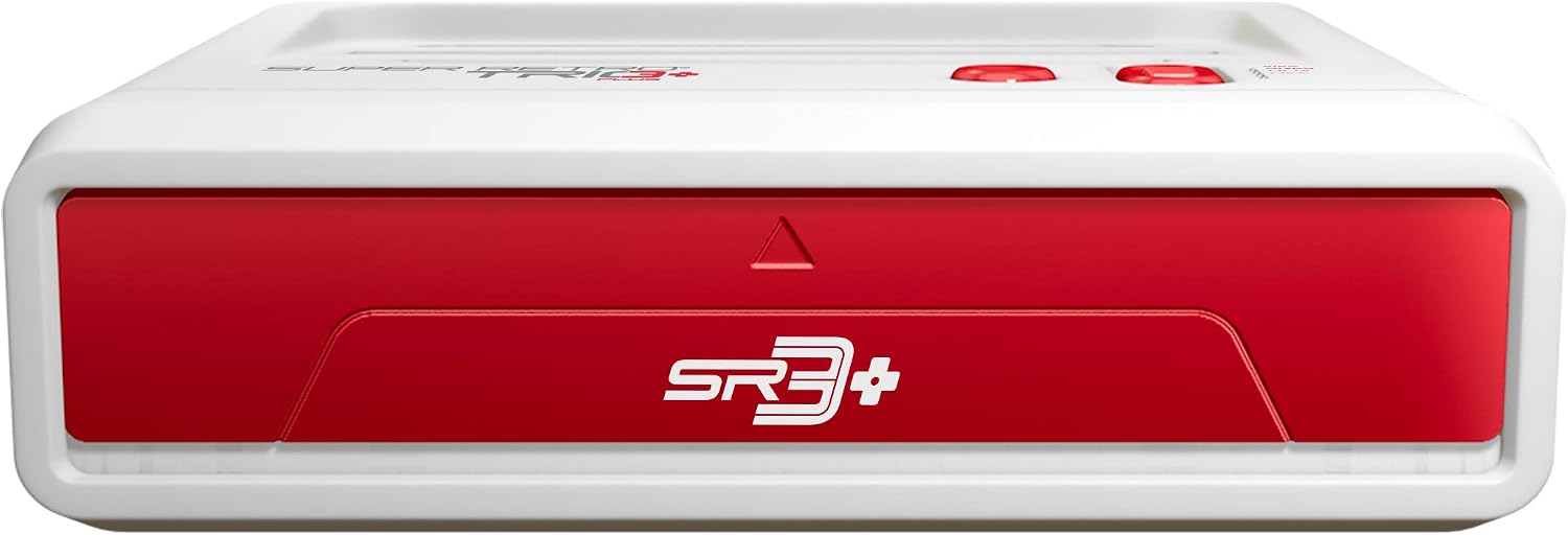 Retro-Bit Super Retro Trio HD Plus 720P 3 in 1 Console System - HDMI Port - for Original NES/SNES, Super Nintendo and Sega Genesis Games - Red/White
