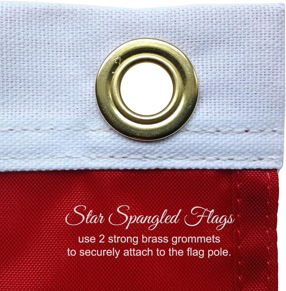 American Flag 4x6-100% Made In USA using Tough, Long Lasting Nylon Built for Outdoor Use, Featuring Embroidered Stars and Sewn Stripes plus Superior Quadruple Stitching on the Fly End