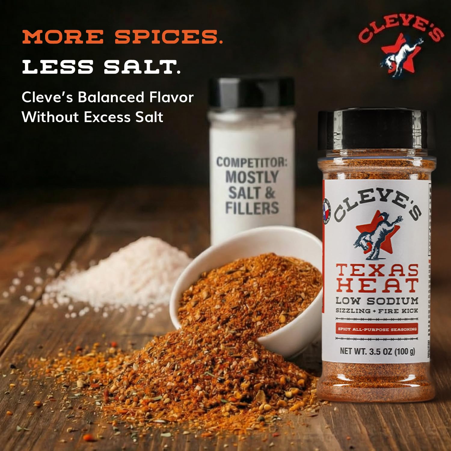 Cleve's Gourmet, Steak Seasoning for Grilling & Cooking, Steak Rub with Smoky Charred Flavor, Prime Rib Seasoning & Beef Seasoning, (Small, Cowboy Charcoal Steak Seasoning)