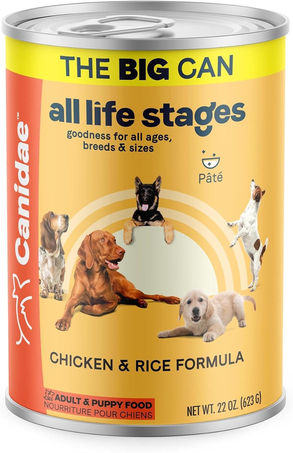 Canidae All Life Stages Premium Wet Dog Food for All Breeds, All Ages, Chicken & Rice Recipe, 13 oz. (Case of 12)
