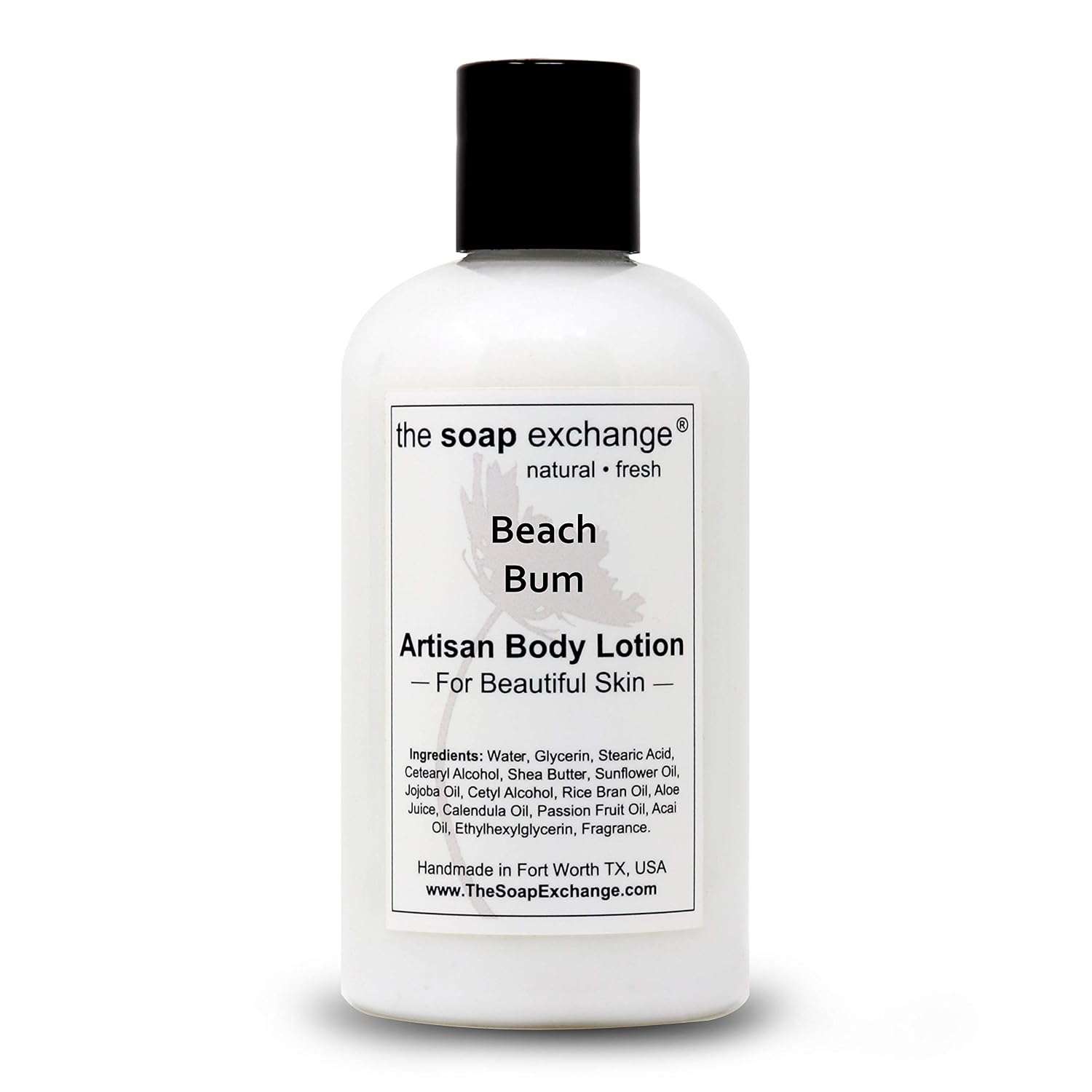 The Soap Exchange Body Lotion - Strawberries & Champagne Scent - Hand Crafted 8 fl oz / 240 ml Natural Artisan Skin Care for Hand, Face, & Body, Moisturize, Hydrate, & Protect. Made in the USA.